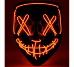 Maschera spaventosa da killer con LED rosso