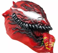 Maschera spaventosa in lattice di ragno rosso