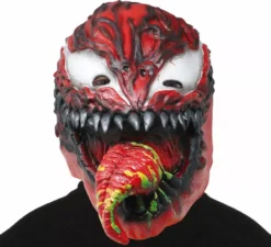 Maschera spaventosa in lattice di ragno rosso