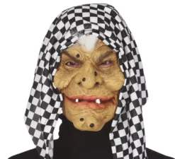 maschera strega con cappuccio