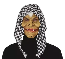 maschera strega con cappuccio