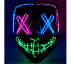 Maschera terrificante assassina con LED multicolore