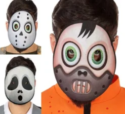 Maschera terrificante in 3 modelli assortiti