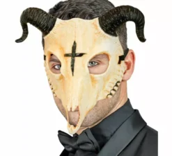 Maschera teschio ariete satanico
