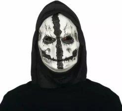 Maschera Uomo Morto con Cappuccio in Pvc