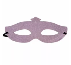 Maschera Veneziana Argento su Tessuto 23X10 cm