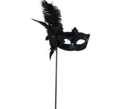 Maschera veneziana con bastone in vari colori