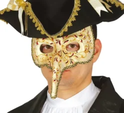Maschera veneziana con naso allungato
