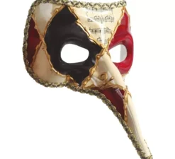 Maschera veneziana con naso allungato