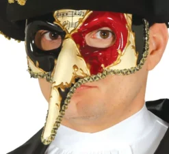 Maschera veneziana con naso allungato