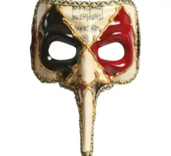Maschera veneziana con naso allungato