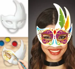 Maschera veneziana da dipingere per adulti