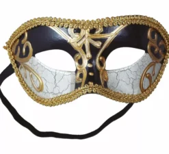 Maschera veneziana in bianco e nero