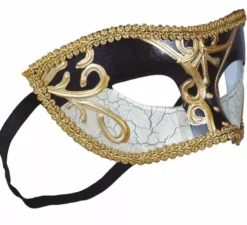 Maschera veneziana in bianco e nero