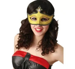 Maschera veneziana in plastica in 3 colori assortiti