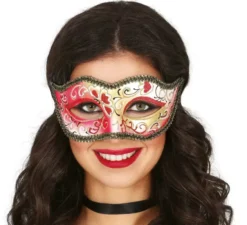 Maschera veneziana rossa per adulti