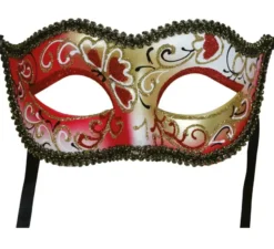 Maschera veneziana rossa per adulti