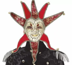 Maschera Veneziana Rossa per Uomo