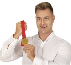 Medaglia di congratulazioni con nastro rosso