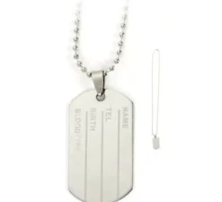 "Medaglietta militare con catena da 15""."