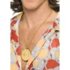 Medaglione hippy in oro con catena
