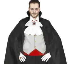 Medaglione vampiro con pietra rossa 6 cm