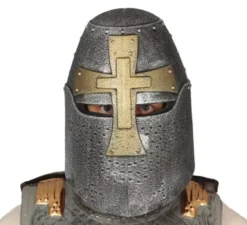 Medievale Croce Casco d'argento