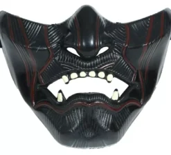 Mezza maschera da guerriero giapponese