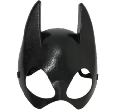 Mezza maschera da pipistrello nero Infatil in PVC