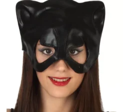 Mezza maschera nera super kitty