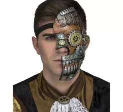 Mezza maschera steampunk con cuscinetti