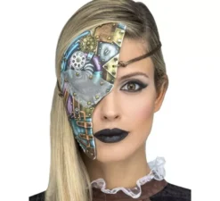 Mezza maschera steampunk multicolor