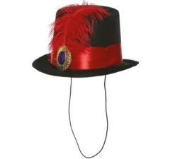 mini cappello superiore con la penna rossa