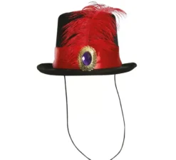 mini cappello superiore con la penna rossa