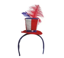 mini cappello superiore con piuma d'America