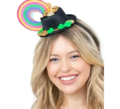 Mini fascia per berretto arcobaleno per adulti con vaso d'oro