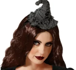 Mini fascia per cappello da strega grigia