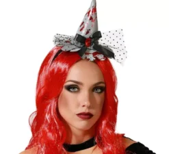 Mini fascia per cappello da strega grigia