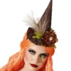 Mini fascia per cappello da strega marrone chiaro