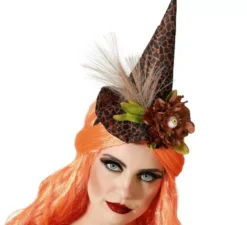Mini fascia per cappello da strega marrone chiaro
