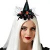 Mini fascia per cappello da strega nera con tessuto