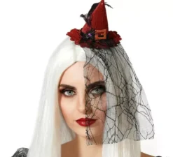 Mini fascia per cappello da strega rossa