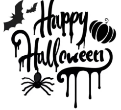 "Modello per decorazione torta ""Happy Halloween"" 25 cm"