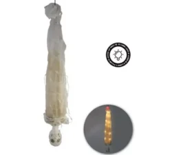 Mummia decorativa appesa a testa in giù con luce 89 cm