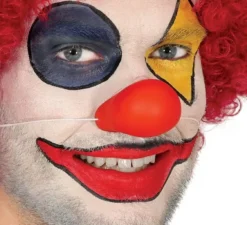 Naso da clown in lattice rosso