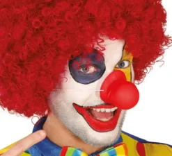 Naso da clown in lattice rosso con suono