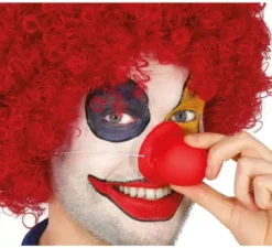 Naso da clown in lattice rosso con suono
