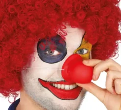 Naso da clown in lattice rosso con suono