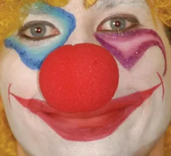Naso di schiuma da clown rosso da 5 cm