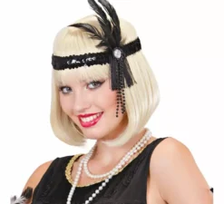 Nastro nero con piume Cabaret